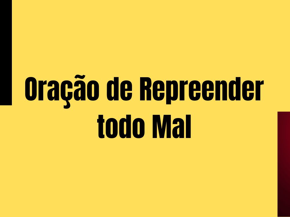 Oração de Repreender todo Mal