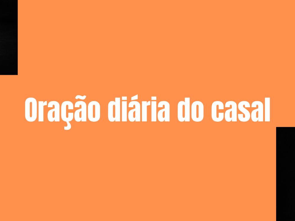 Oração diária do casal